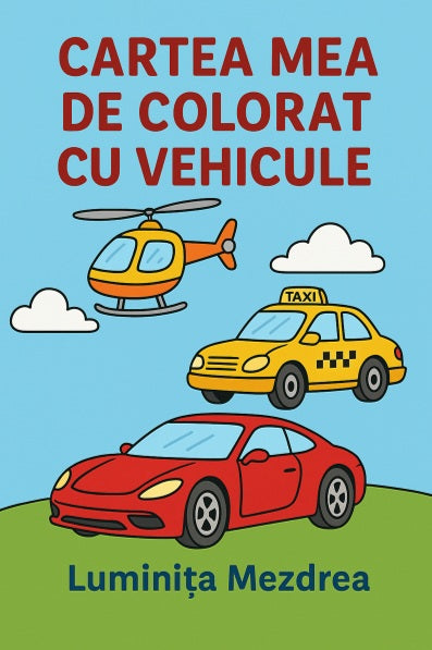 Cartea de colorat cu vehicule